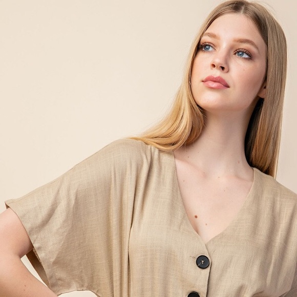 Gilli Casual & Cute NWT Natural Jumpsuit - Picture 4 of 8